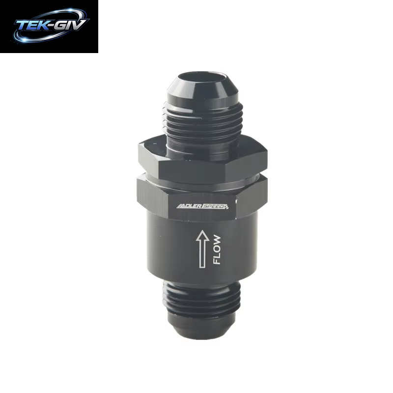 An6 An8 An10 An12 Aluminium Rückschlag Einweg-Rückschlag Ventil Kraftstoff-Efi-Anschluss Adapter Schwarz