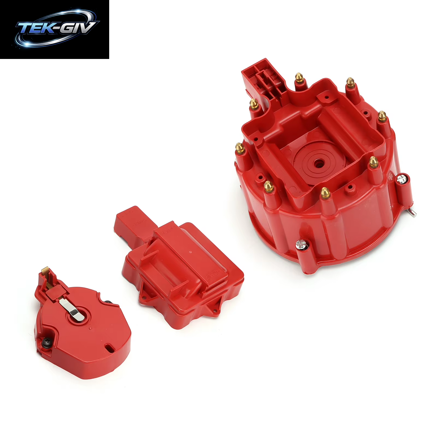 Auto Verteiler Deckel Mit Spulen Rotor Rot Ersatz Für Chevy V8 265 283 307 327 350 383 396 400 402 427 454 472 502 Motor