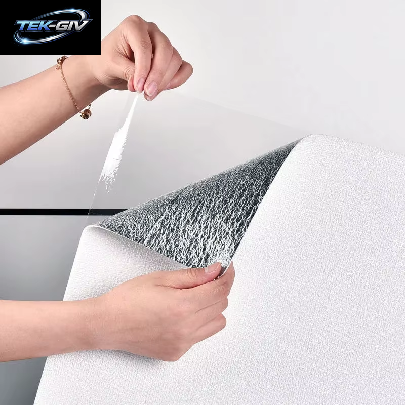 Leinen 3D Schaum Selbstklebende PVC Einfarbig Verdickte Wasserdichte Hintergrund Wand Renovierung Tapete Wand Aufkleber Wohnkultur
