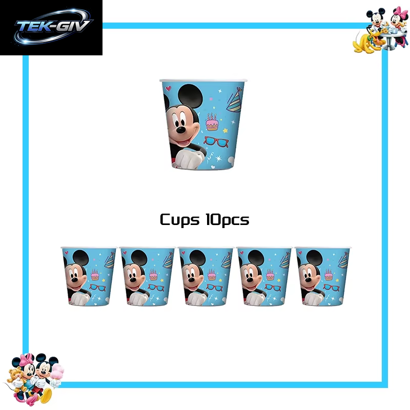 Mickey Mouse Geburtstag Party Dekoration Geschirr Candy Box Banner Tischdecke Hintergrund Ballon Für Kinder Geburtstag Party Supplies