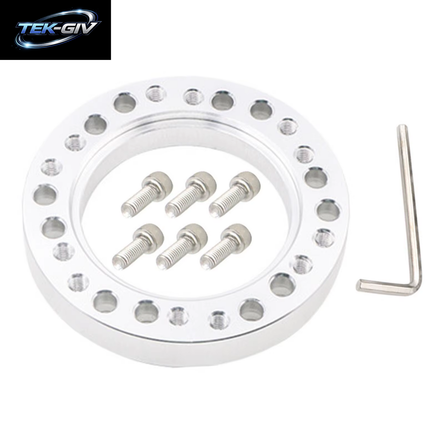 Aluminium Auto Lenkradnabe Adapter Spacer Pad Mit 6 Schrauben Fahrzeugteile Räder Zubehör Umwandlung Spacer Rennwagen