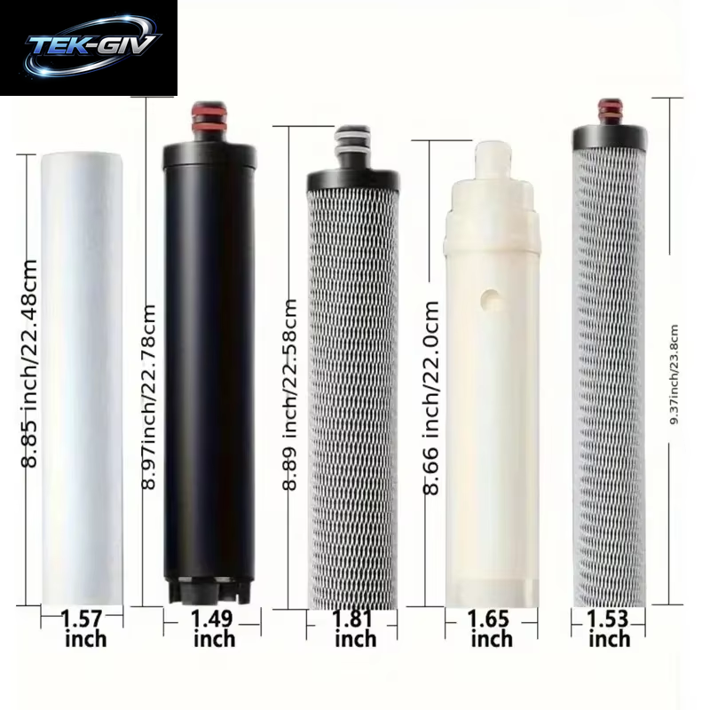 5 Stück Wasserreiniger-Filter, Kompatibler Ersatz Für 4 + 1 Ultrafiltrationskartusche, Luftreiniger, Leitungswasser-Wasserhahn-Filter