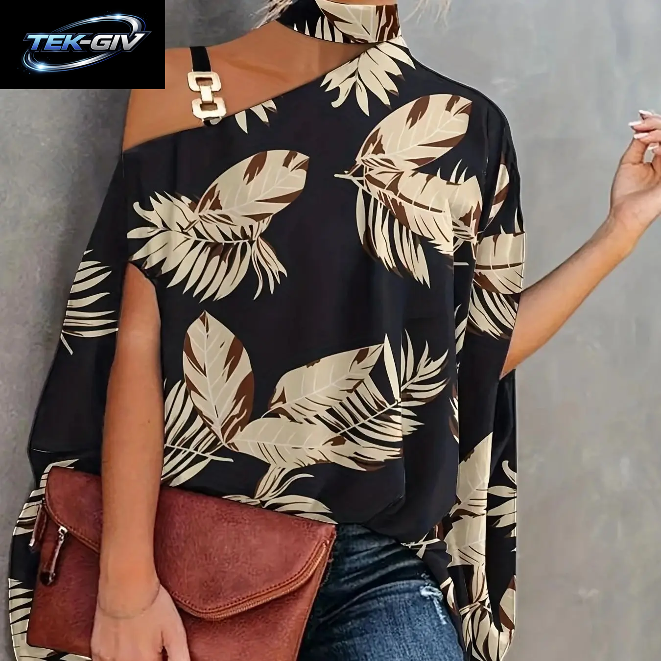 Lässig Lose Frauen Bluse Mode Fledermaus Ärmel Druck O-Ausschnitt Shirts Top Frühling Sommer Büro Dame Blusen Elegante Tops