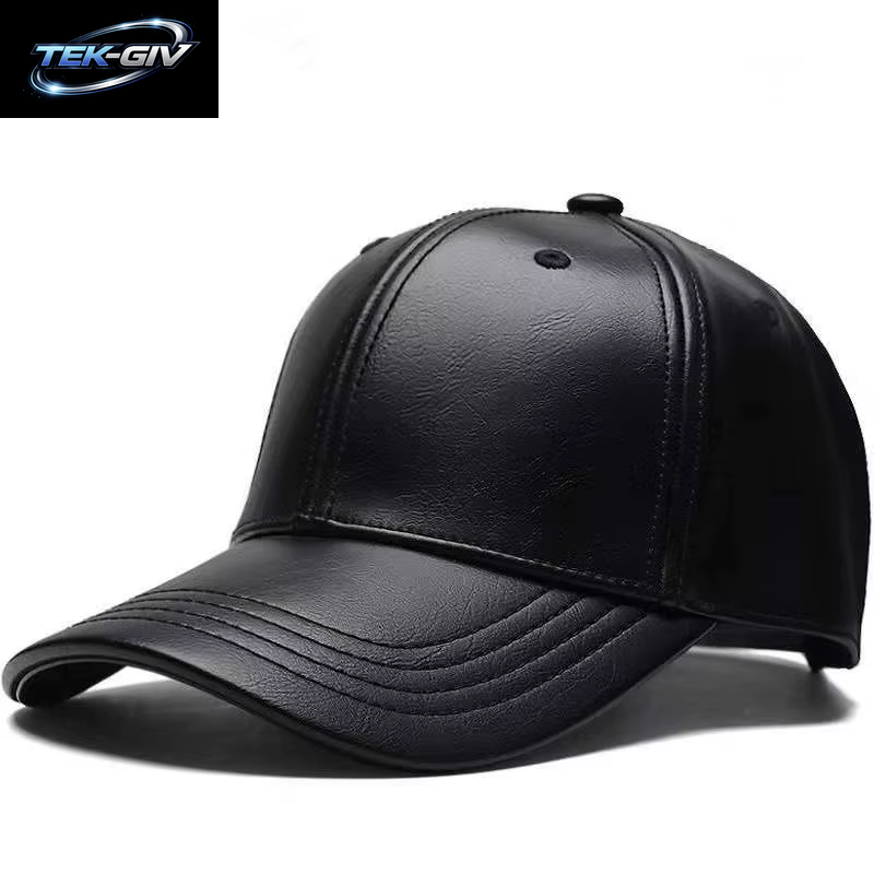 Unisex Solide Männer Frauen Baseball Kappe PU Leder Hip Hop Snapback Caps Für Männer Frauen Baseball Caps Einstellbare Sonnenhut Trucker Hüte