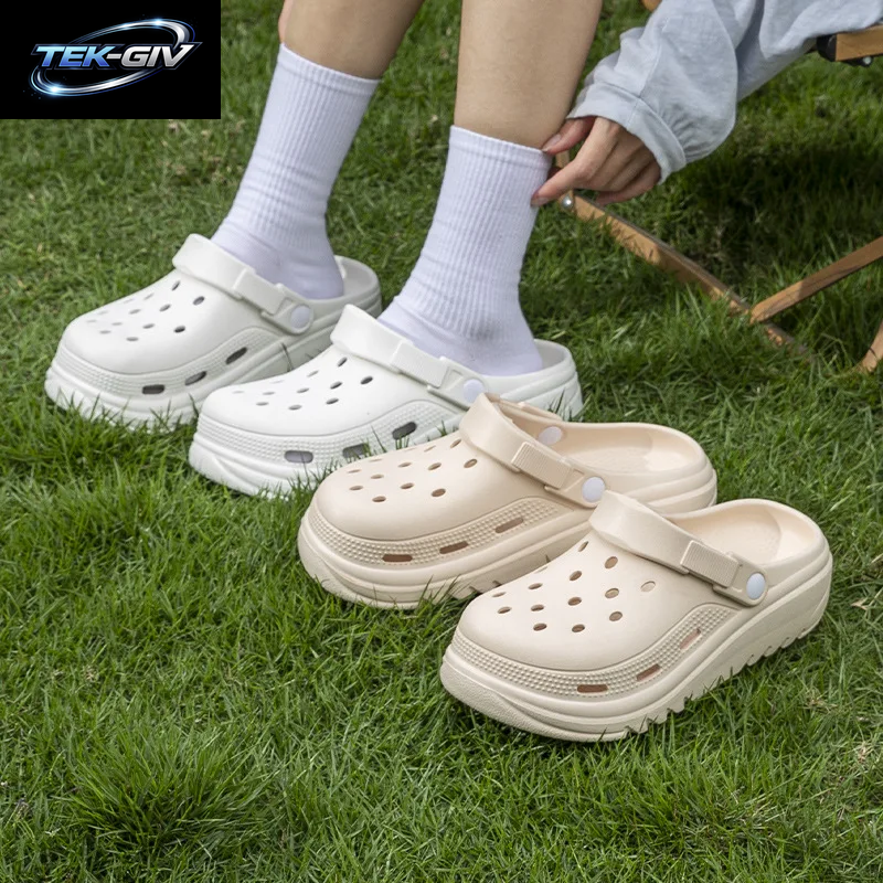 Frauen Hause Hausschuhe Garten Clogs Schuhe Männer Sandalen Flip-Flops Sommer Outdoor Paar Strand Slipper Geschlossene Zehe Rutschfeste Sandalen