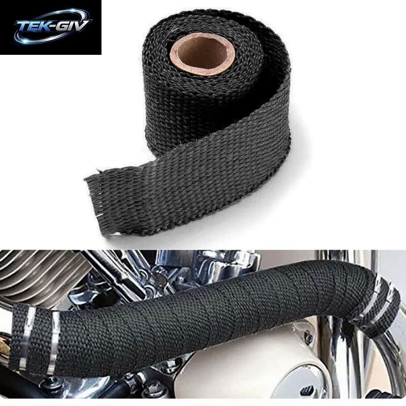 Motorrad Auto Auspuffrohr Wrap Band Wärme Wrap Blau Schwarz 1,5 Meter Auto Auspuffrohr Wrap Isolierung Faser Band Auto Zubehör