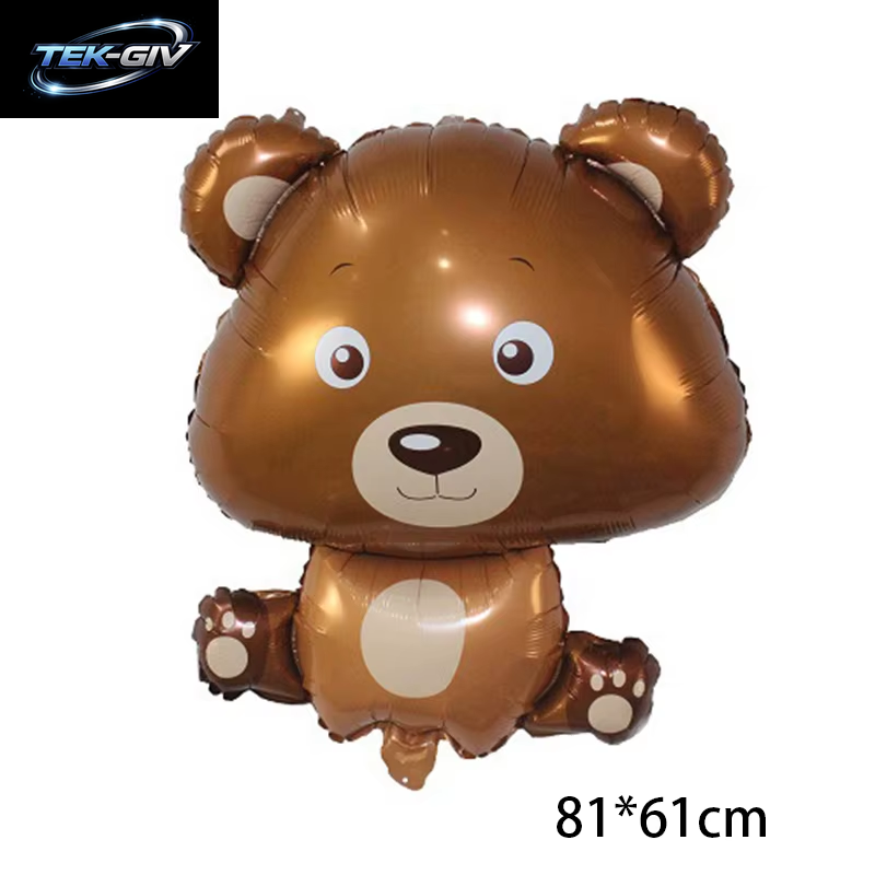 Cartoon Tier Kaninchen Hirsch Folienballon Kinder Geschenke Geburtstag Party Dschungel Tier Thema Dekoration Eichhörnchen Fuchs Bär Helium Globos