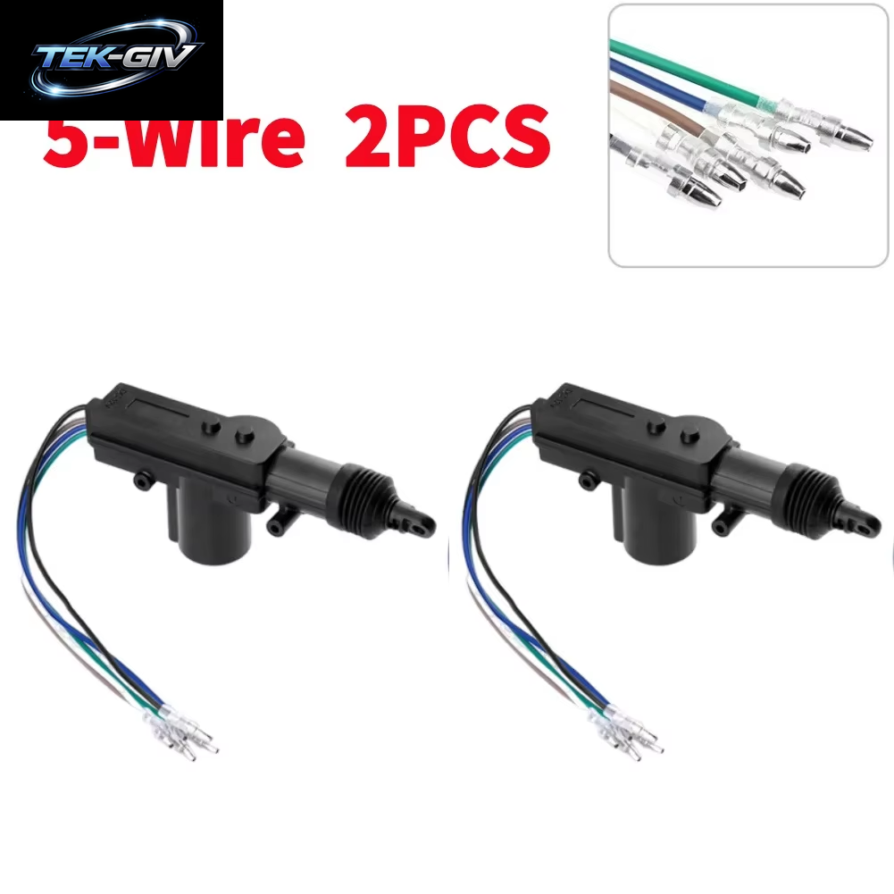 1-10PCS 2/5 Draht Universal Auto Elektrische Antrieb Fernbedienung Zentrale Türschloss 12V Heavy-Duty Locking System Einzigen Pistole Typ Kit