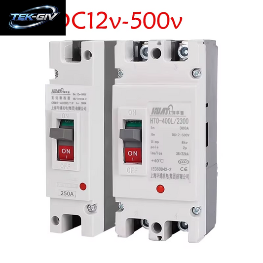 12V 24V 48V 110V-500V DC Leistungsschalter 1P/2P Hochleistungs-Leistungsschalter Mit Geformtem Gehäuse 32A-600A Solarbatterie RV Wechselrichter
