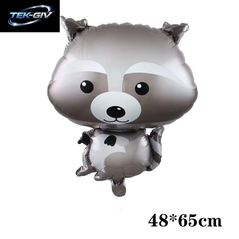 Cartoon Tier Kaninchen Hirsch Folienballon Kinder Geschenke Geburtstag Party Dschungel Tier Thema Dekoration Eichhörnchen Fuchs Bär Helium Globos