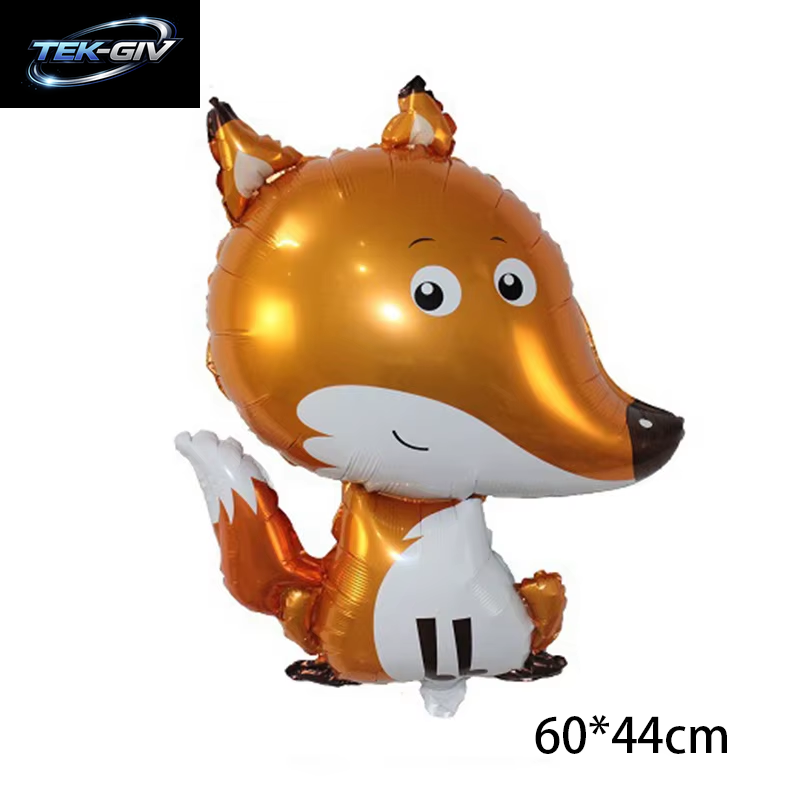 Cartoon Tier Kaninchen Hirsch Folienballon Kinder Geschenke Geburtstag Party Dschungel Tier Thema Dekoration Eichhörnchen Fuchs Bär Helium Globos