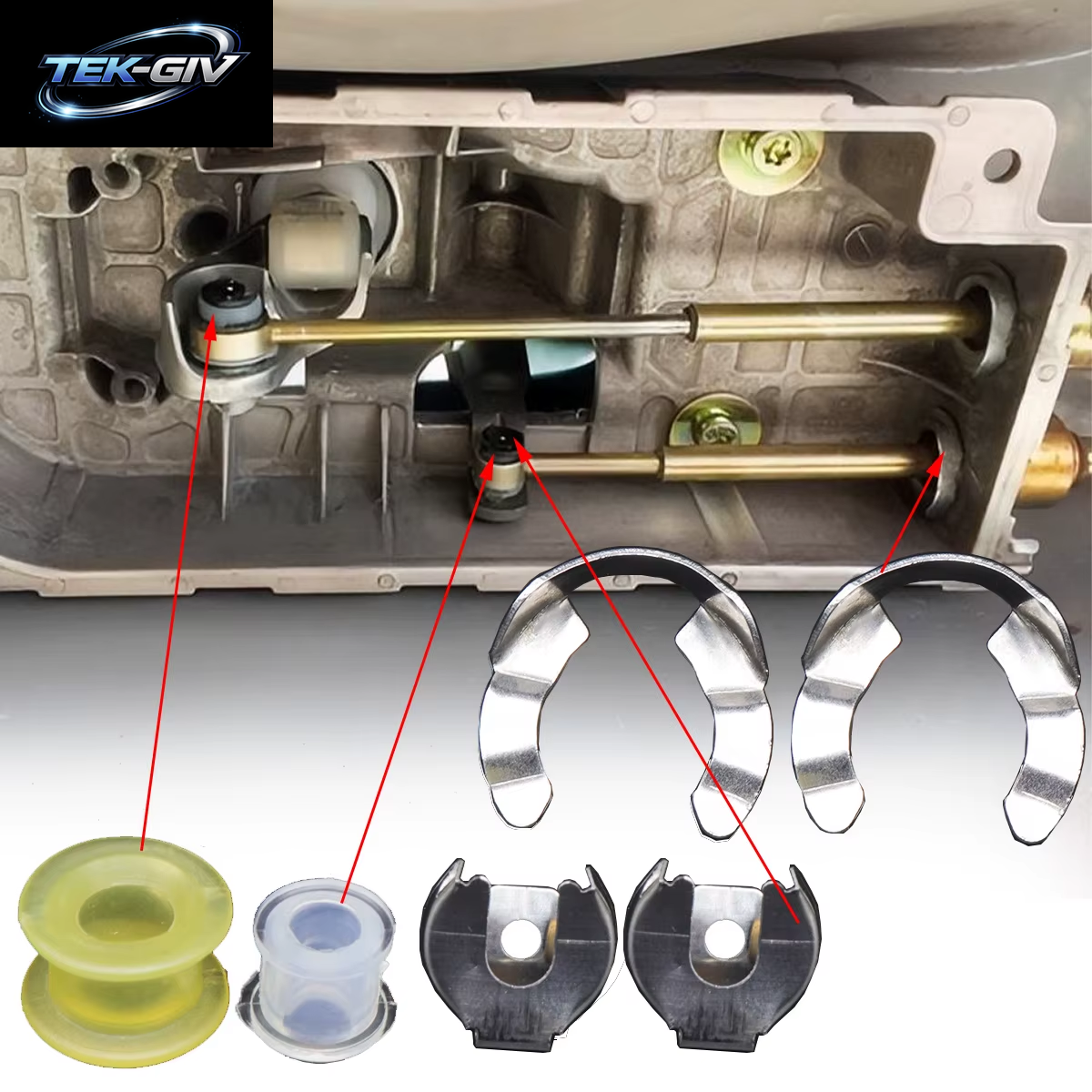 Schaltgetriebe Schaltkabel Buchse Sicherungsscheibe Schalthebel Selector Linkage End Rod Kit Für Audi VW SEAT Skoda Ersatz