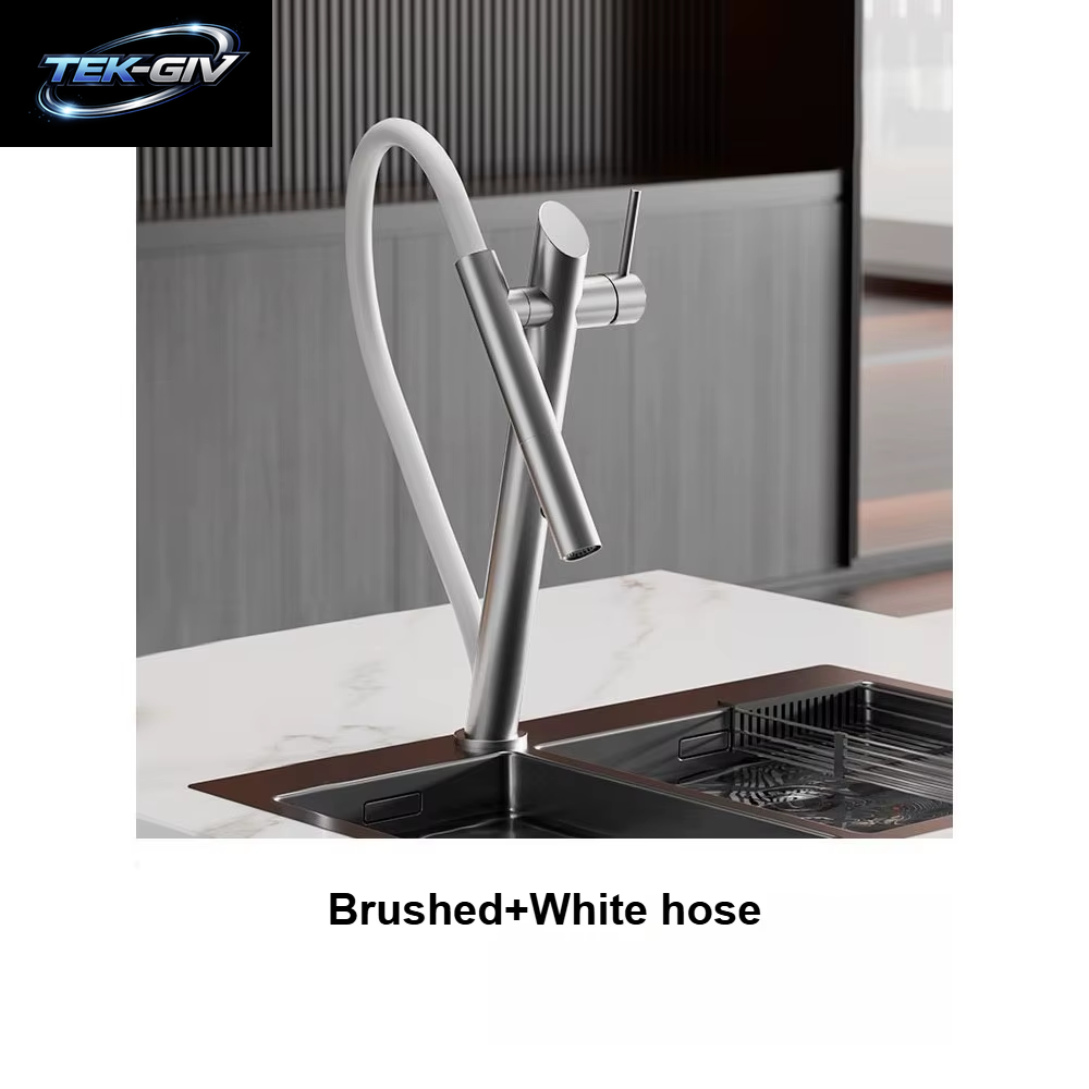 Edelstahl Schwarz Und Rot Magnetische Küche Wasserhahn Gemüse Becken Waschbecken Wasserhahn Ziehen Universal Rotierenden Wasserhahn