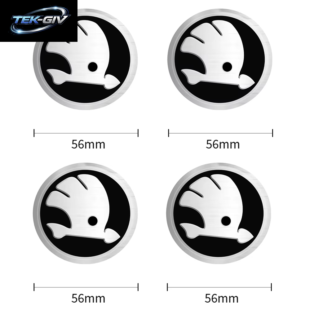 56/60/65/68 MM Auto Rad Center Hub Caps Aufkleber Reifen Felge Abdeckungen Für Skoda S Logo Octavia Fabia 2 Superb 2 Kamiq VRS VII Kodiaq