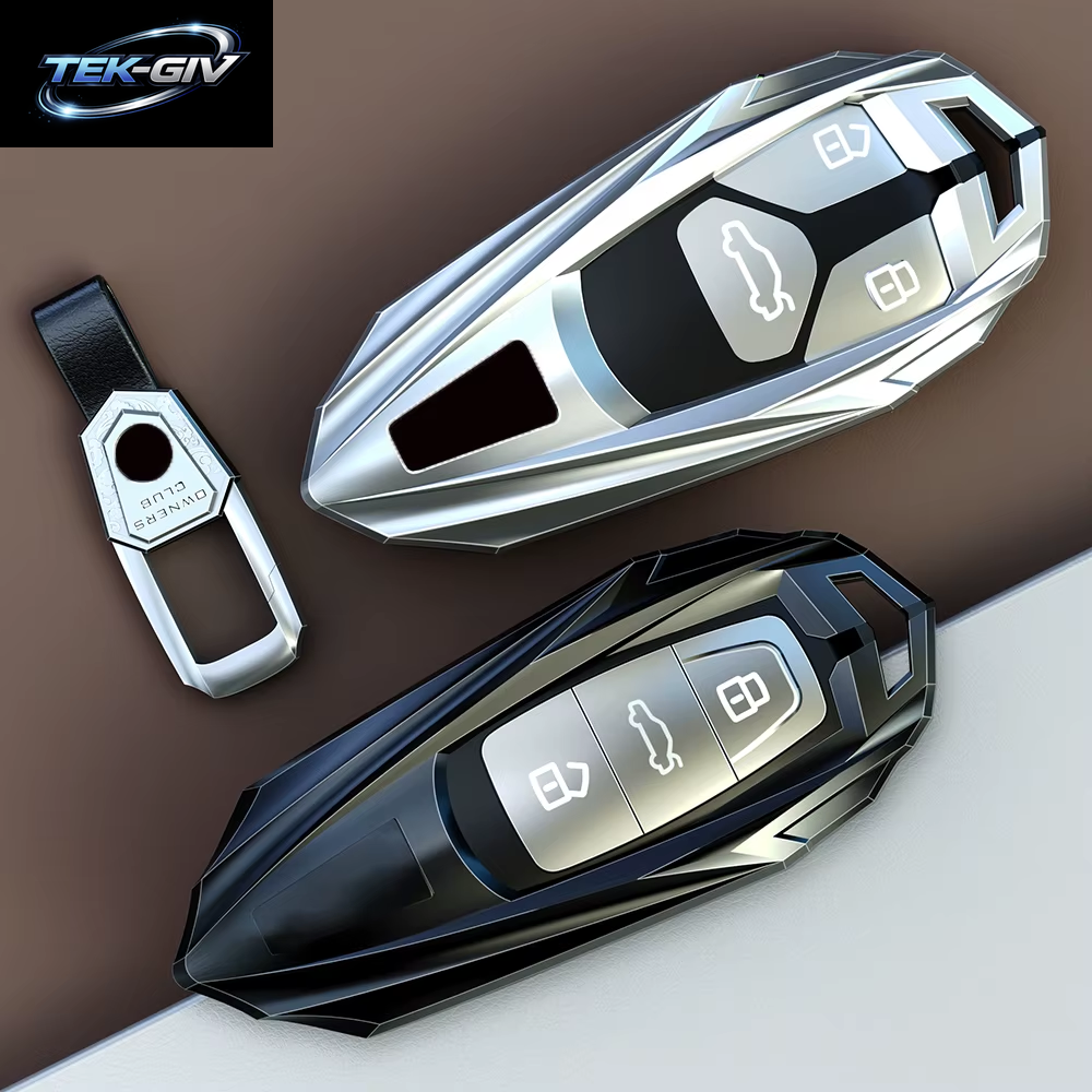 Mode Legierung Auto Schlüssel Fall Abdeckung Shell Fob Für Audi A1 A3 8P A4 B8 B9 A5 A6 C7 A7 A8 Q3 Q5 Q7 Q8 C8 D5 4M RS3 S4 S5 S7 TT E-Tron