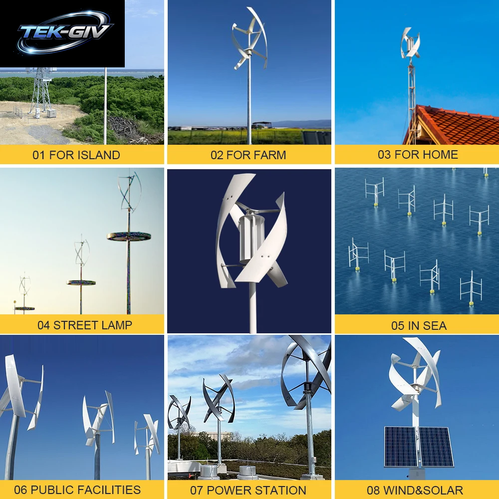 3 Kw 5 Kw Windkraftanlage Mit Vertikaler Achse, Freie Energie, Haushalts-Windkraftanlage, Geräuscharmes Off-Grid-System