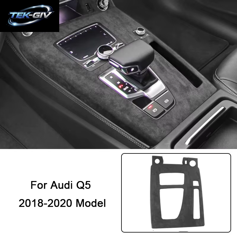 Für LHD Audi Q5 2018 2019 2020 2021 2022 2023 2024 Italienische Wildleder-Verkleidungen Innenraum-Verzierungen Für Türen, Schaltwippen, Mittelkonsole