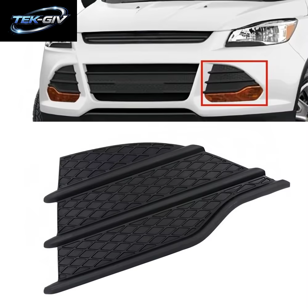 Für Ford Escape 2013 2014 2015 2016, Us-Version, Frontstoßstange, Nebelscheinwerfer, Nebelscheinwerfer-Abdeckung, Rahmen, Kühlergrill, Zierdeckel, Schwarz
