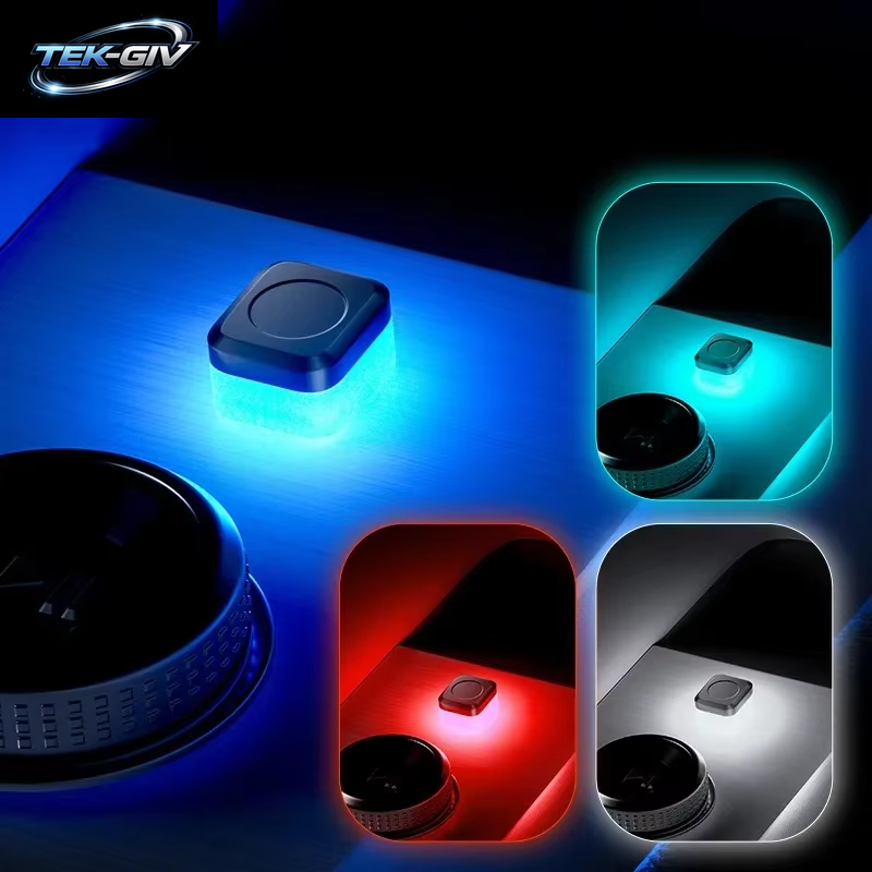 Mini USB LED Nachtlichter Auto Innen Atmosphäre Lampe Auto Dekoration Umgebungsbeleuchtung LED Neonlampe Auto 5V Plug & Play