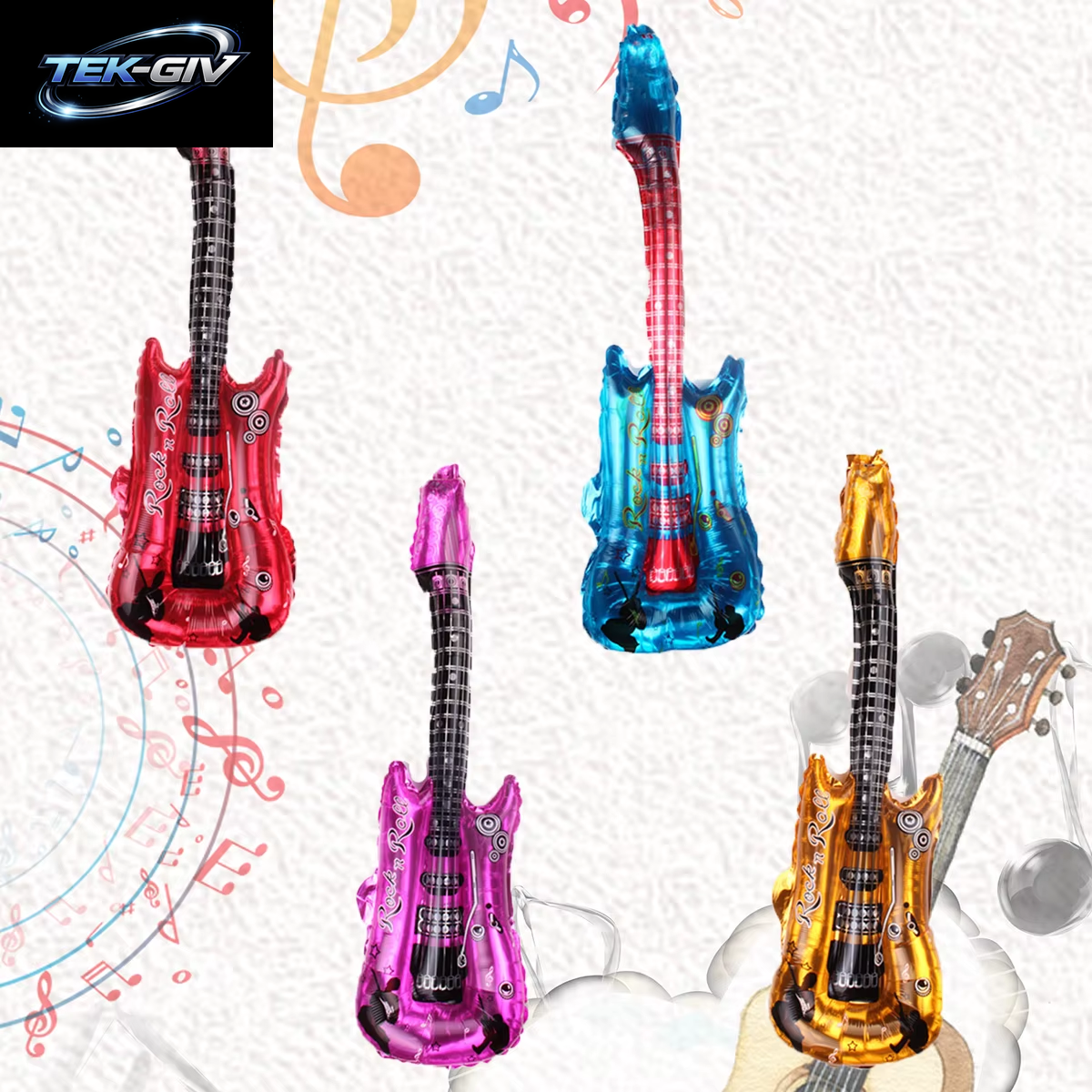 12 Stücke 32 Zoll Gitarre Folie Ballons Rock Band Musik Thema Party Dekoration Geburtstag Party Hochzeit Dekorationen