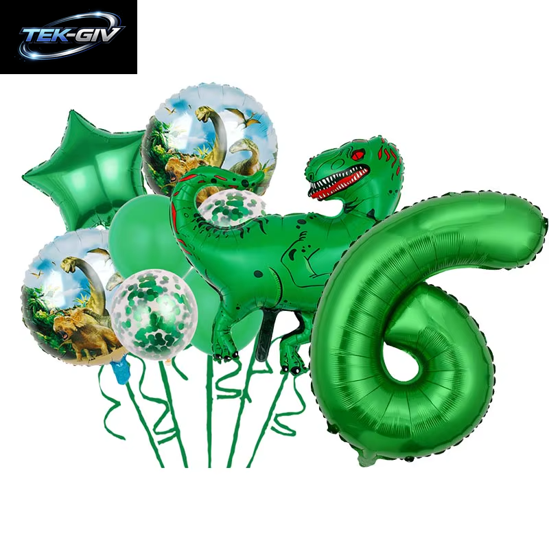 Dinosaurier Geburtstag Party Dekoration Papier Geschirr Set Tassen Teller Tischdecke Thema Luftballons Glücklich Hintergrund Liefert Für Kinder Jungen