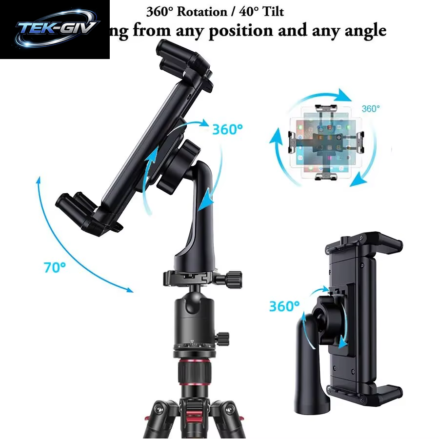 Stativ Einbeinstativ Universa Halter Halterung, Ständer Kompatibel Mit 7" - 15" Tablets Ipad, 4"-7" Klappbildschirm/Gerade Panel Telefon