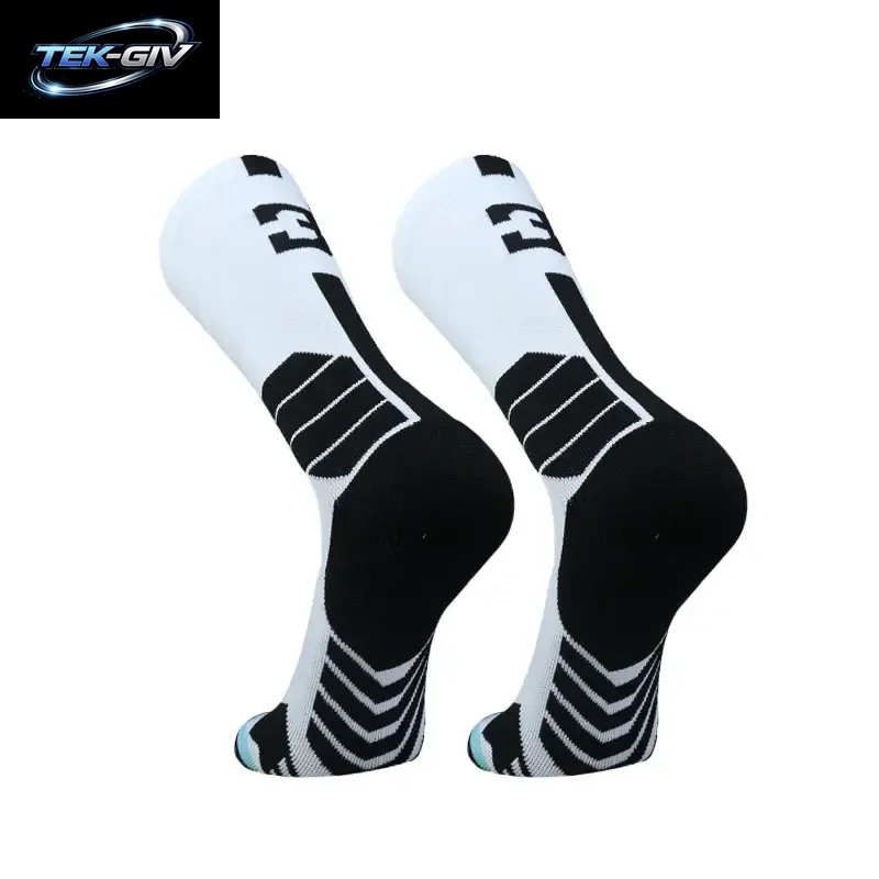 Hochwertige Elite-Basketballsocken Kompressionssocken Für Herren Mit Nummerierung Erwachsene Frottee-Sohle Outdoor-Sportsocken Unisex
