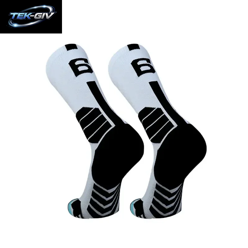 Hochwertige Elite-Basketballsocken Kompressionssocken Für Herren Mit Nummerierung Erwachsene Frottee-Sohle Outdoor-Sportsocken Unisex