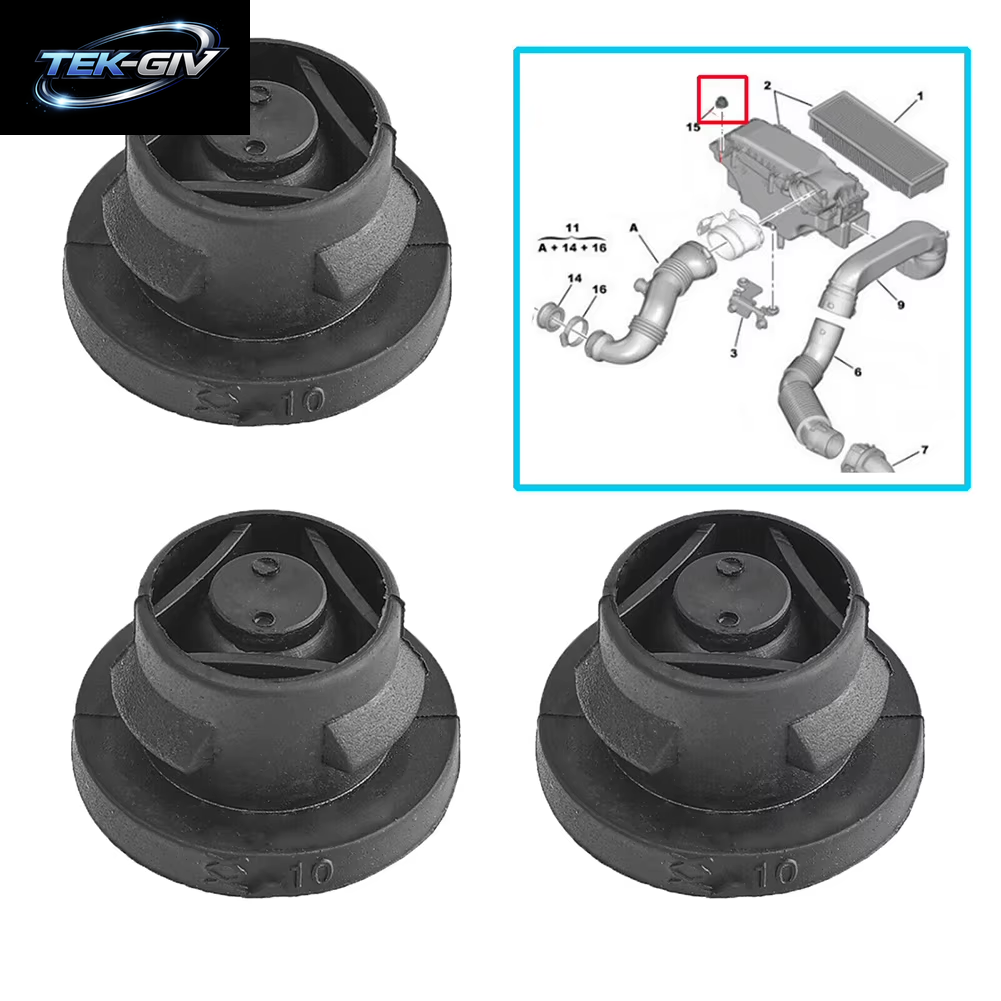 3Pcs Auto Luftfilter Gummi Einsatz Tülle Für 1,6 HDI Diesel 1422A3 1422, A3 Haube Gummi Dichtung Auto Zubehör