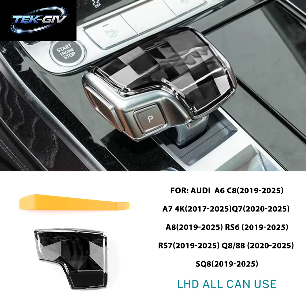 Für Audi A6/RS6/RS7/C8/A8/SQ8 2019 2020 2021 2022 2023 2024 2025, A7 4K, Q7/Q8/S8 (Linkslenker): Ersatzabdeckung Für Den Kristall-Schaltknauf