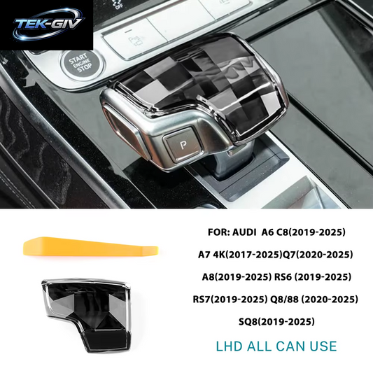 Für Audi A6/RS6/RS7/C8/A8/SQ8 2019 2020 2021 2022 2023 2024 2025, A7 4K, Q7/Q8/S8 (Linkslenker): Ersatzabdeckung Für Den Kristall-Schaltknauf