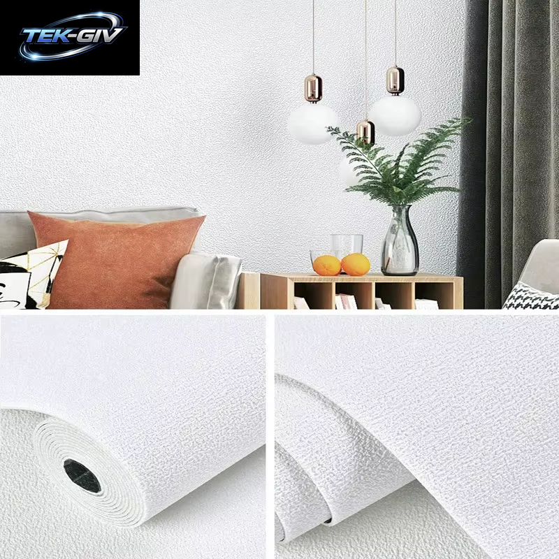 Leinen 3D Schaum Selbstklebende PVC Einfarbig Verdickte Wasserdichte Hintergrund Wand Renovierung Tapete Wand Aufkleber Wohnkultur