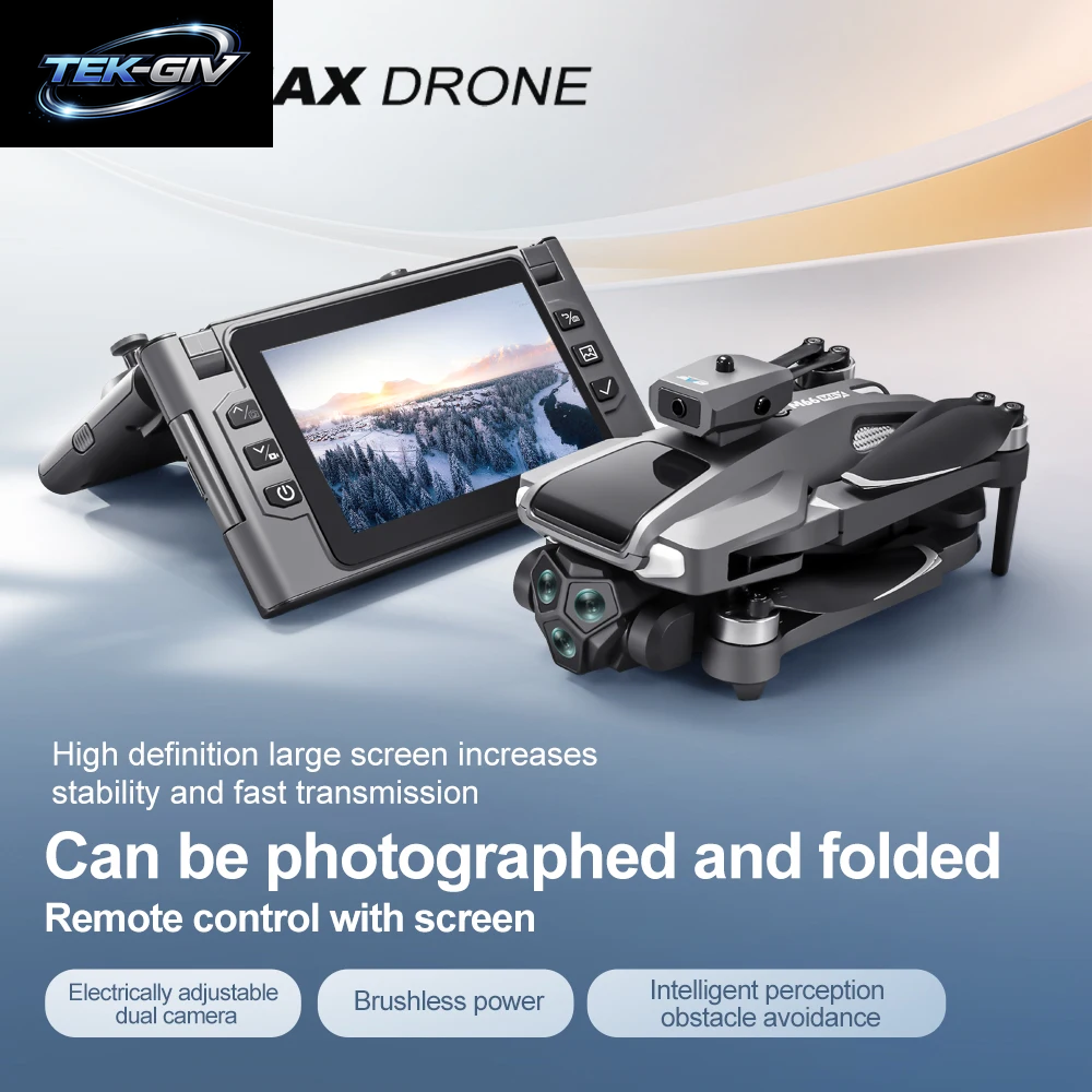 2025 Neue M66 Max 4K Dual-Kamera-Drohne Mit Faltbarem Bildschirm, 10 Km Flugbereich, GPS, Automatische Rückkehr, Bürstenloser Motor, Rc-Quadcopter