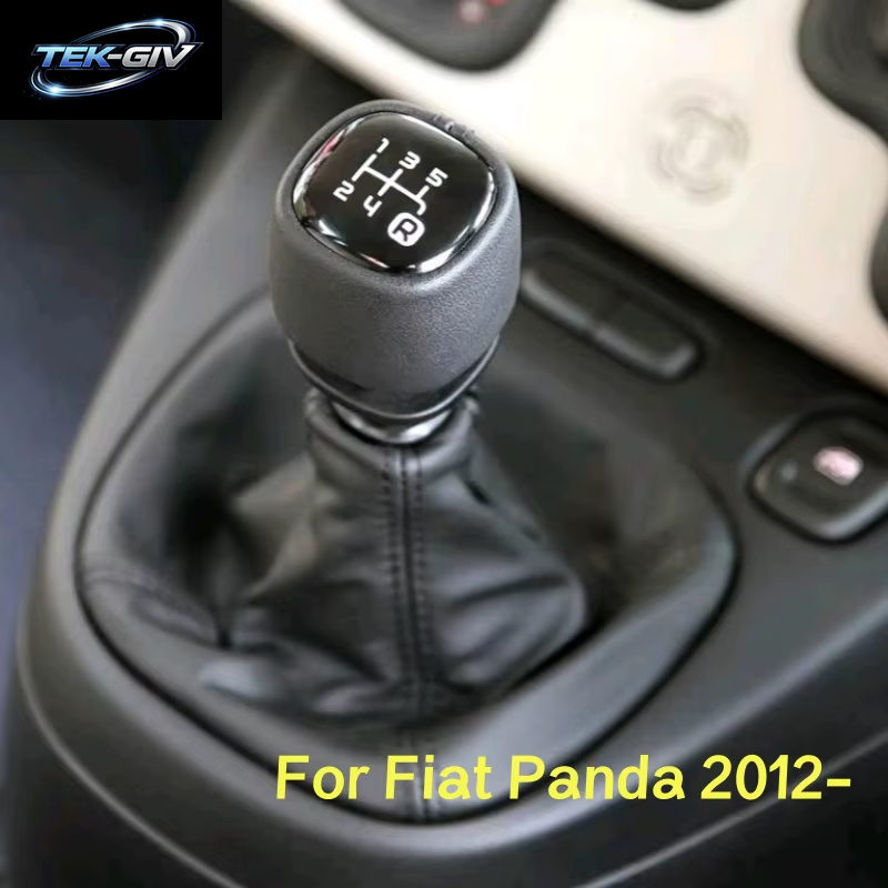 Für Fiat Panda 2012-502942700 Auto Schaltknauf Staubschutz Schwarz Abdeckung Zubehör Leder Gamasche Hebel Stick 5 Geschwindigkeit
