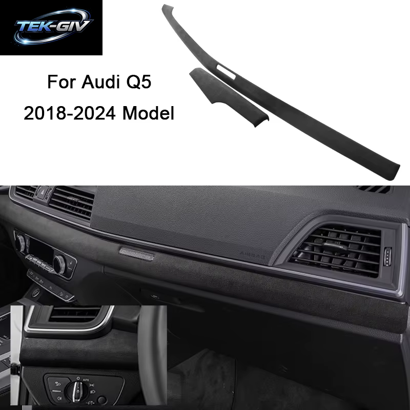 Für LHD Audi Q5 2018 2019 2020 2021 2022 2023 2024 Italienische Wildleder-Verkleidungen Innenraum-Verzierungen Für Türen, Schaltwippen, Mittelkonsole
