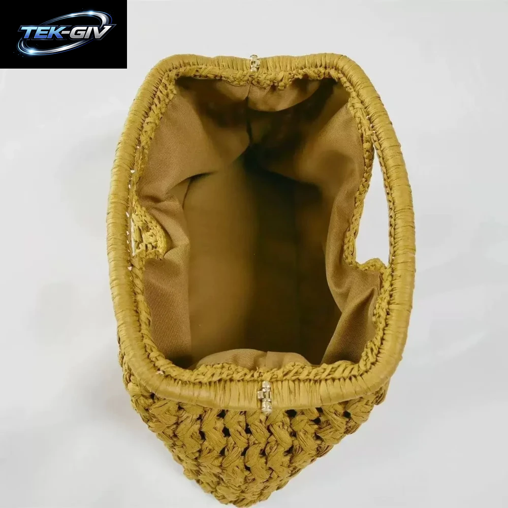 Neue Sommer-Strandtasche Für Damen Clutch-Tasche Luxus-Designer Strohtaschen Tragetasche Mode Geflochtene Rattantaschen Damen-Reisetasche