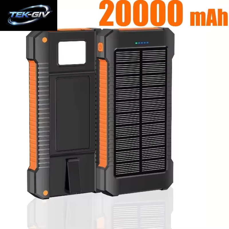 Xiaomi 500000 Mah Wasserdichte Outdoor Solar Power Bank Dual USB Reise Tragbare Solar Telefon Ladegerät Solar Powerbanks Für Camping