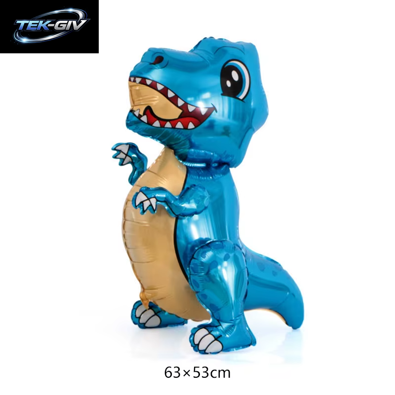 3D Stehender Dinosaurier Ballon Cartoon T Rex Dino Folienballon Für Party Dekoration Kindergeburtstag Partyzubehör