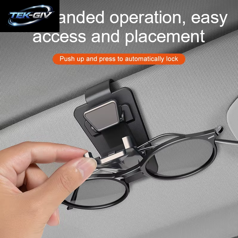 Drücken Sie -Typ Auto Brille Clip Metall Rahmen Auto Sonnenblende Brillen Halter Fall Auto Innen Sonnenbrille Lagerung Clip Organizer