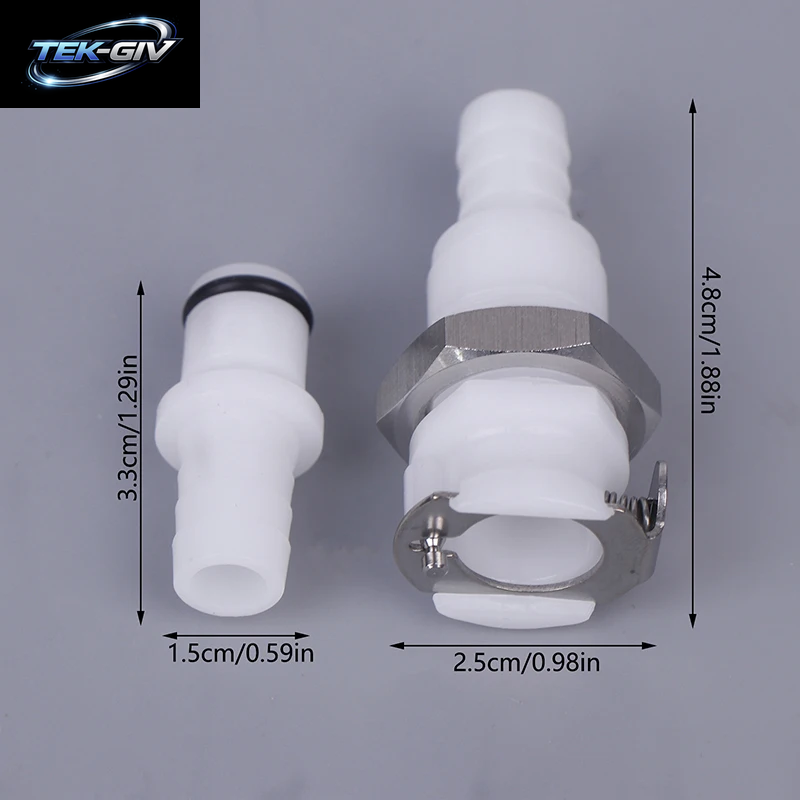【M】3/8 POM Medical Panel Mount Female Quick Disconnect Coupling Hose Barb Air Water CPC Connectors