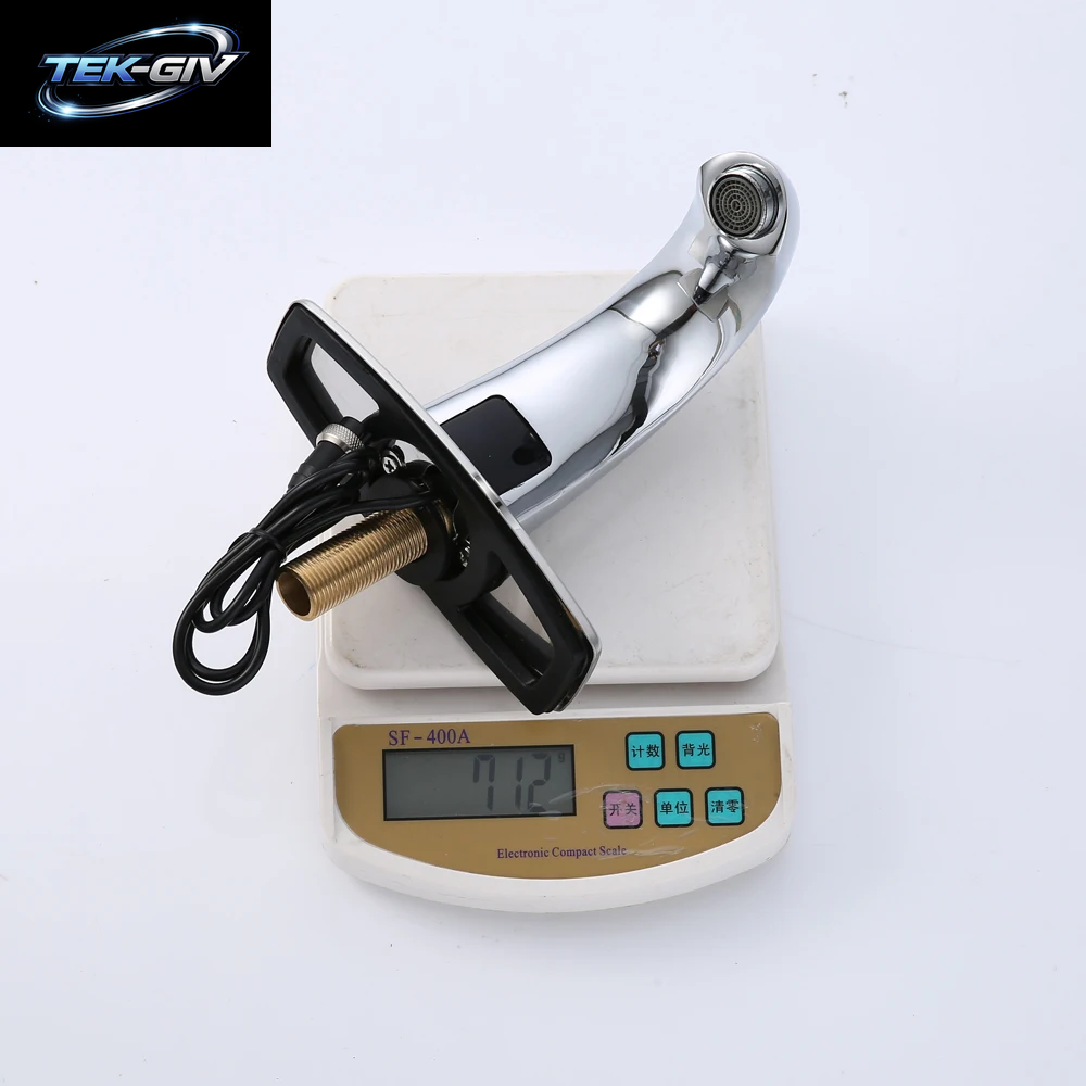 Hot & Cold Bad Automatische Touch Free Sensor Armaturen Wasser Saving Induktive Elektrische Wasser Mischbatterie Batterie Power HZY-12