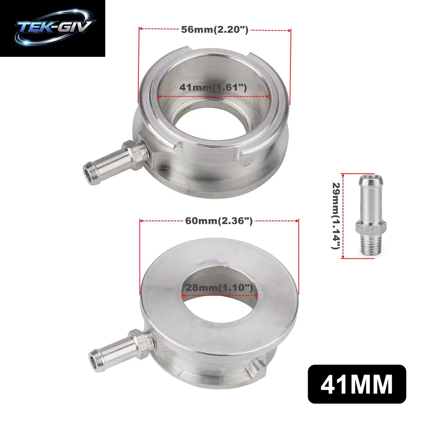 Neuer 41Mm Oder 32Mm Auto Silber Kühler Einfüll Stutzen ID Billet Aluminium Angeschweißter Kühlers Ch Lauch Anschluss Einst Eck Hals Flansch Adapter