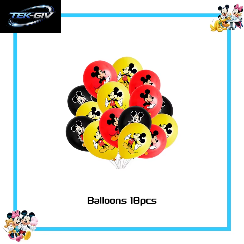 Mickey Mouse Geburtstag Party Dekoration Geschirr Candy Box Banner Tischdecke Hintergrund Ballon Für Kinder Geburtstag Party Supplies