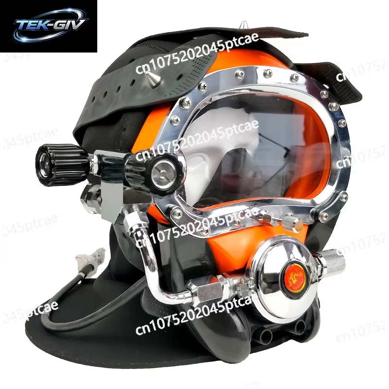 Tauchhelm-Set, Kompletter Satz Trockener Kommunaler Abwasser, Bergungstechniksausrüstung, Blockierender Hut, Tieftauchen, Schwere Tauchmaske