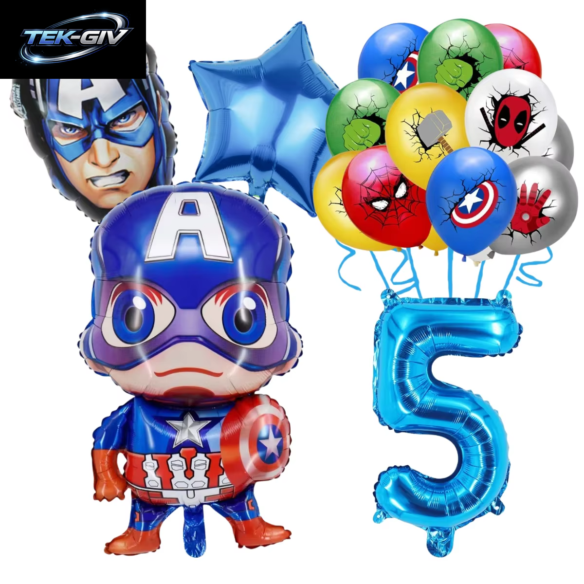 The Avengers Marvel Superheld Hulk Spider-Man Iron Man Ballon Latex Digitalballon Geburtstagsparty Babyparty the Avengers