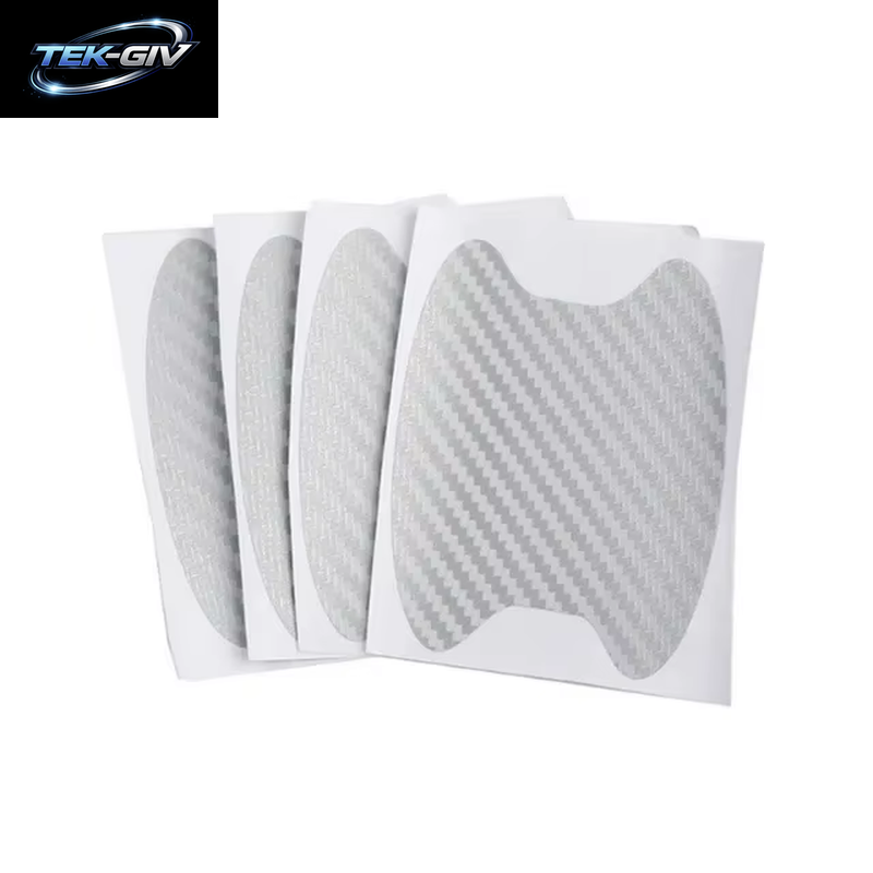 4 Teile/Satz Auto Styling Formteile Aufkleber Autotür Aufkleber Kohle Faser Kratzer Beständige Abdeckung Auto Griff Schutz Folie Teile
