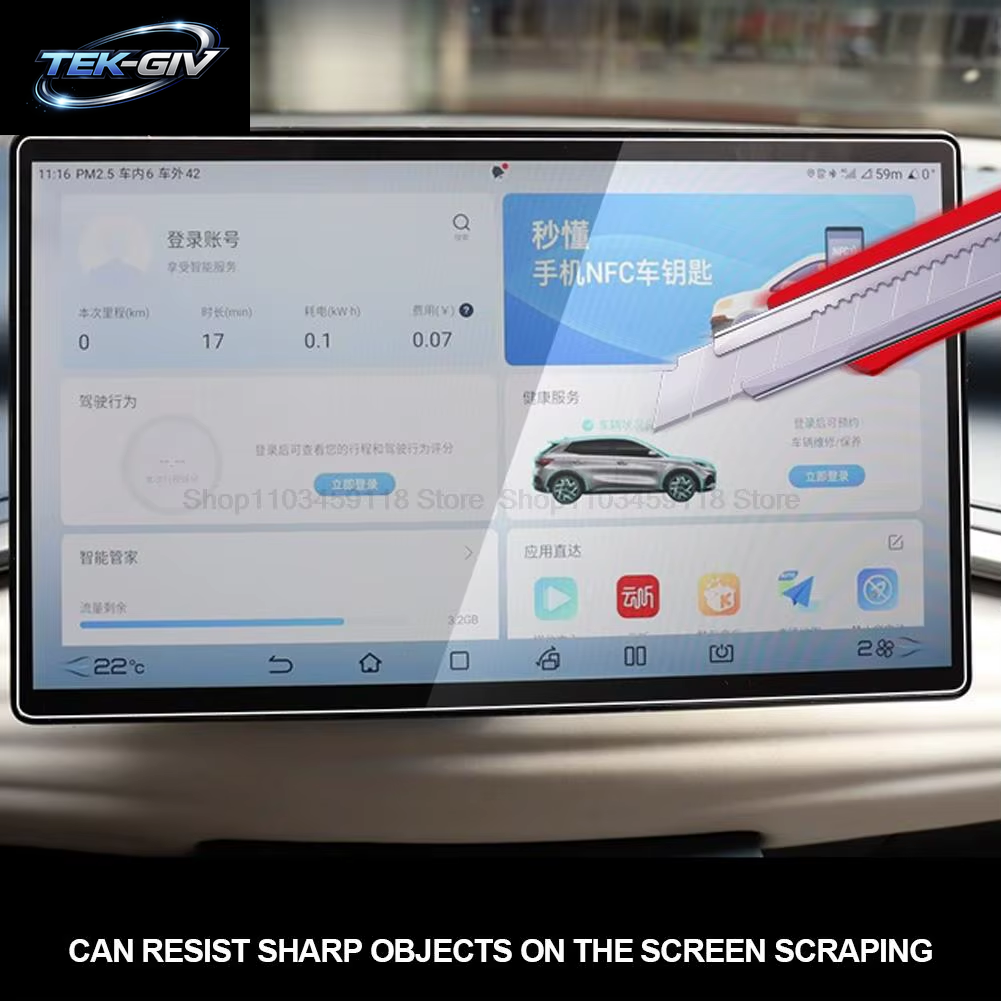 Displays Chutz Folie Aus Gehärtetem Glas Für Byd Atto 3 Yuan plus 12,8 15,6 Auto Zoll Zoll GPS Navigation Anti-Scratch