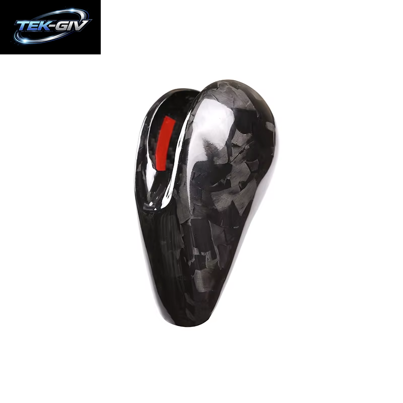 Real Carbon Fiber Auto Getriebe Shift Kopf Abdeckung Trim Für Porsche MACAN 718 911 Panamera 970 Cayman Boxster 2009-2021 Auto Zubehör