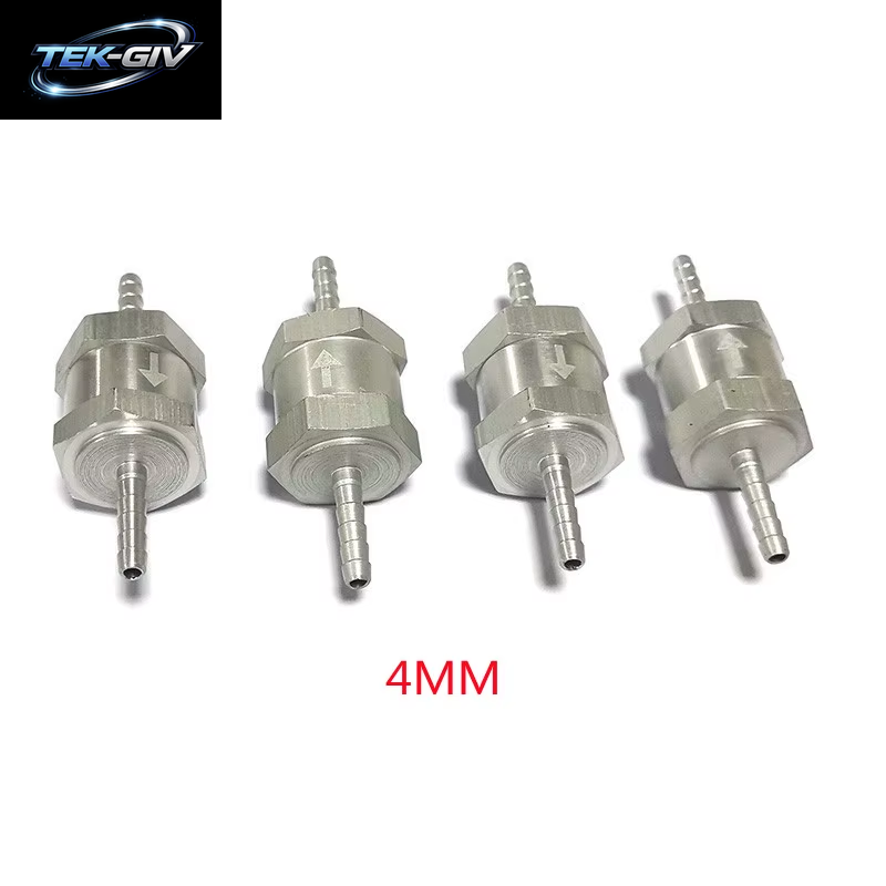 5/32 "4Mm Einweg-Kraftstoffleitungs-Rückschlag Ventil Rückschlag Diesel Aluminium Silber