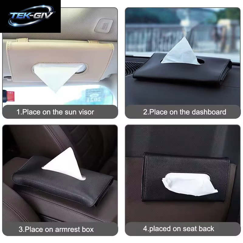 Neue PU Leder Tissue Box Auto Auto Lkw Sonnenblende Hängen Halter Auto Tissue Boxen Auto Innen Lagerung Dekoration Zubehör